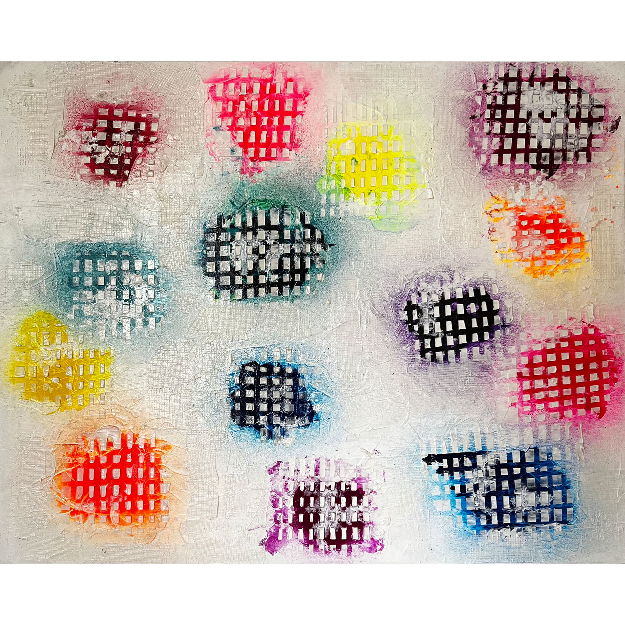 2927 | 54x64 Acrylic Enamel Gel on Canvas Painting 2927 by Studio Jay Schiff