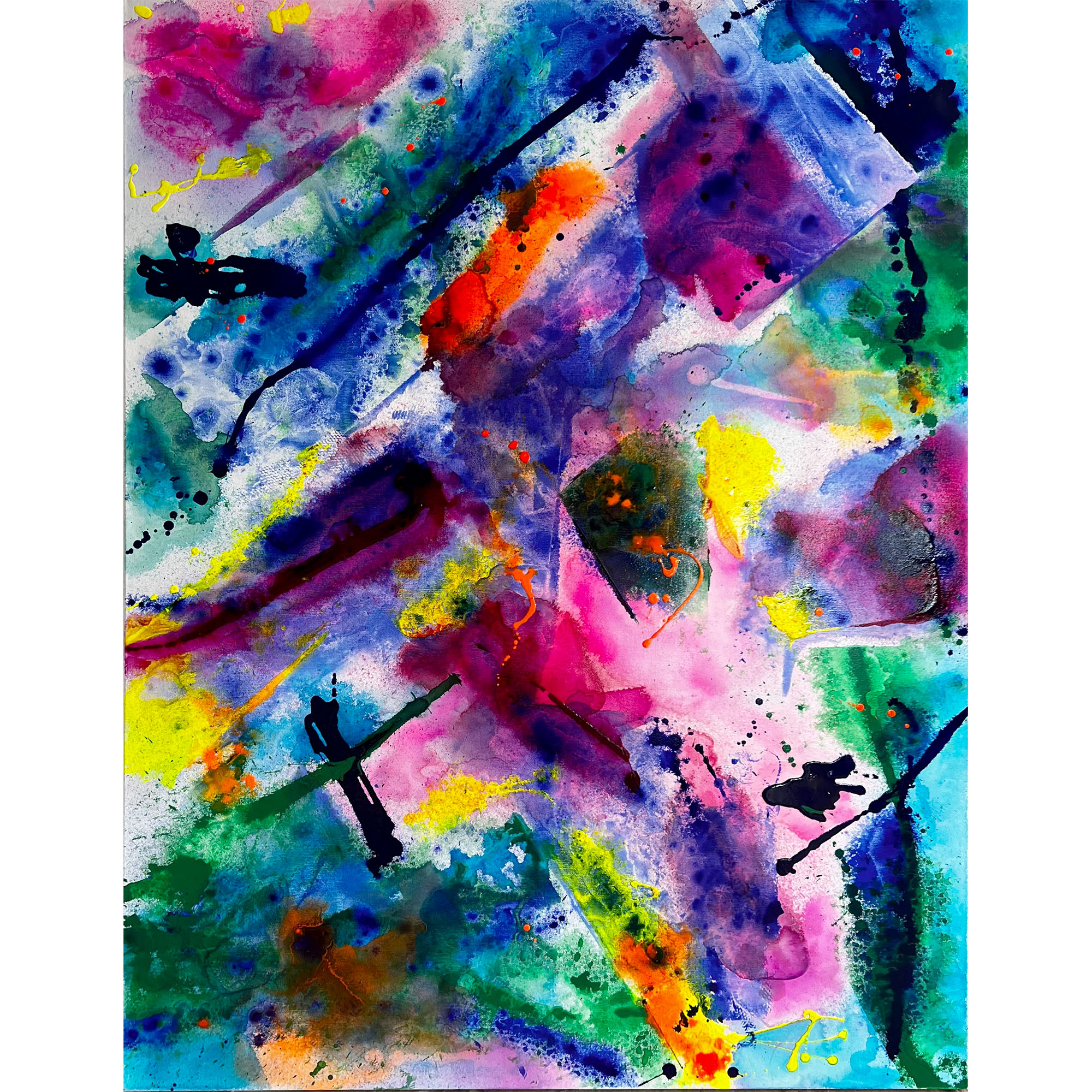 2935 | 36 x 48. Acrylic Alcohol Ink on Canvas Painting 2935 by Studio Jay Schiff