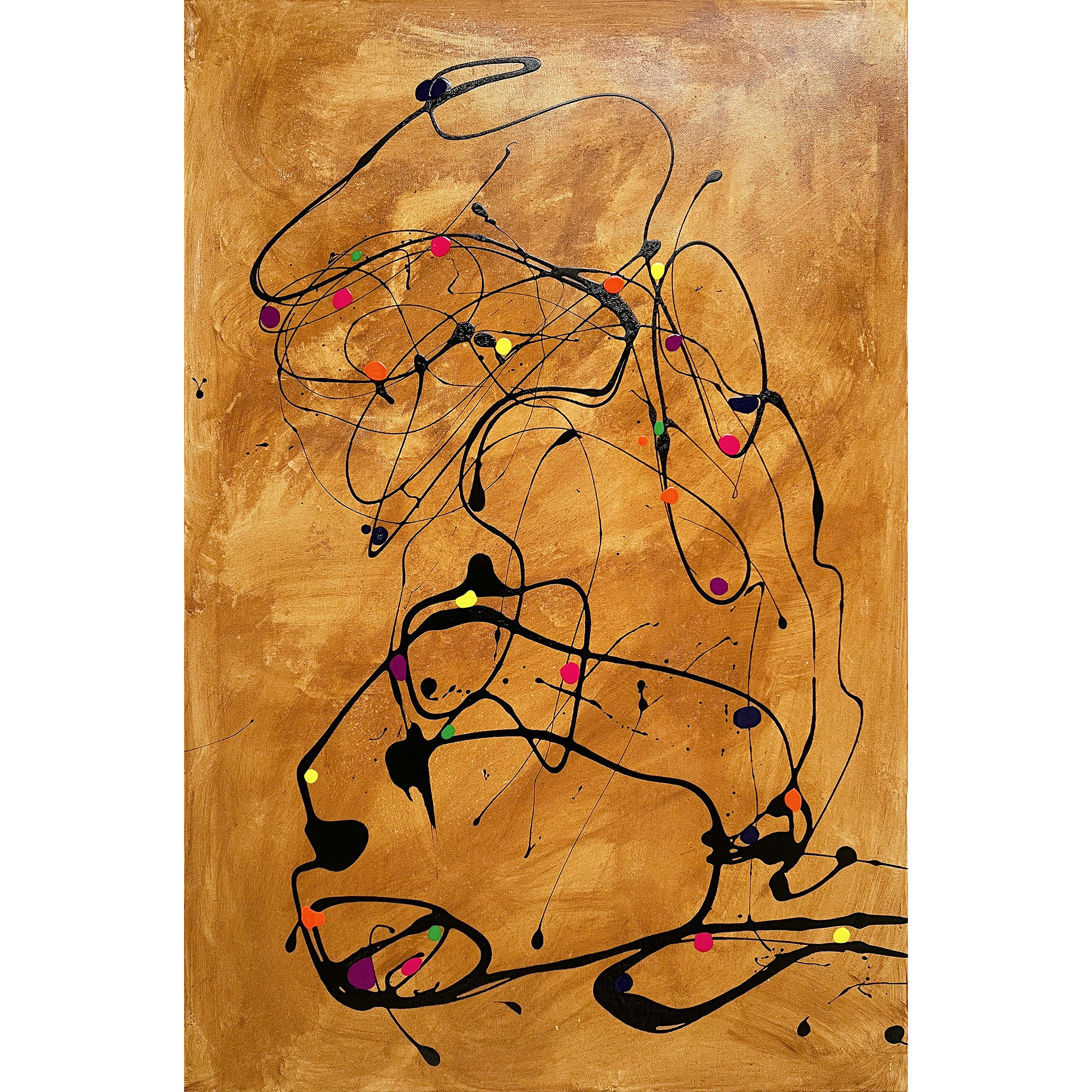 3032 | 36 x 24 Enamel acrylic on canvas Painting 3032 by Studio Jay Schiff